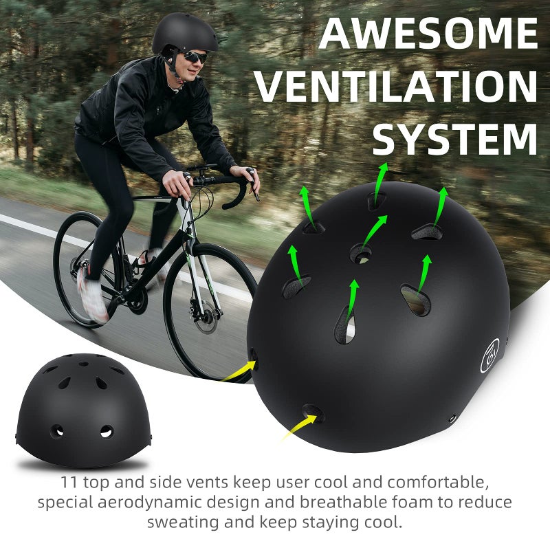 67i Bike Helmet for Adults & Kids 8-14 - Adjustable L (22.83â€-23.82â€) Lightweight Ventilated Cycling Helmets with 11 Vents (Red) - Image 2